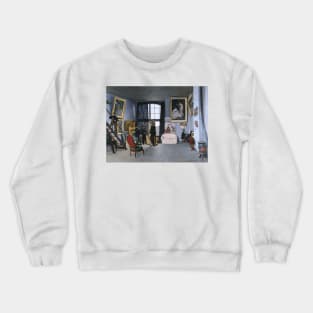 Bazille's Studio by Frederic Bazille Crewneck Sweatshirt